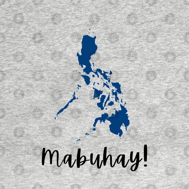 Philippines map Tagalog mabuhay by CatheBelan